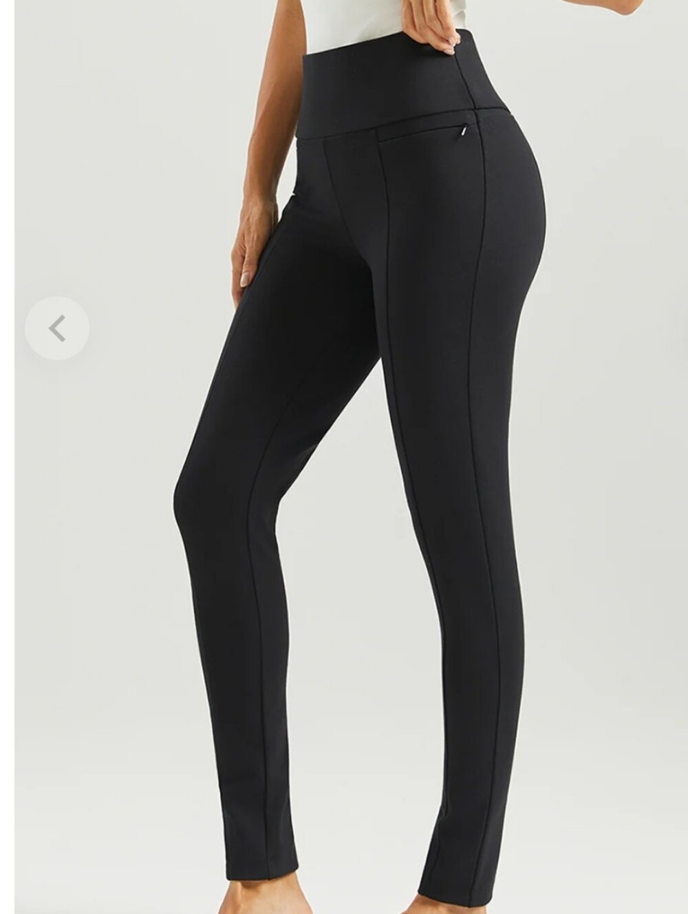 Betabrand Power Down DPYP Dress Pant Yoga Pant Skinny Black Size Large